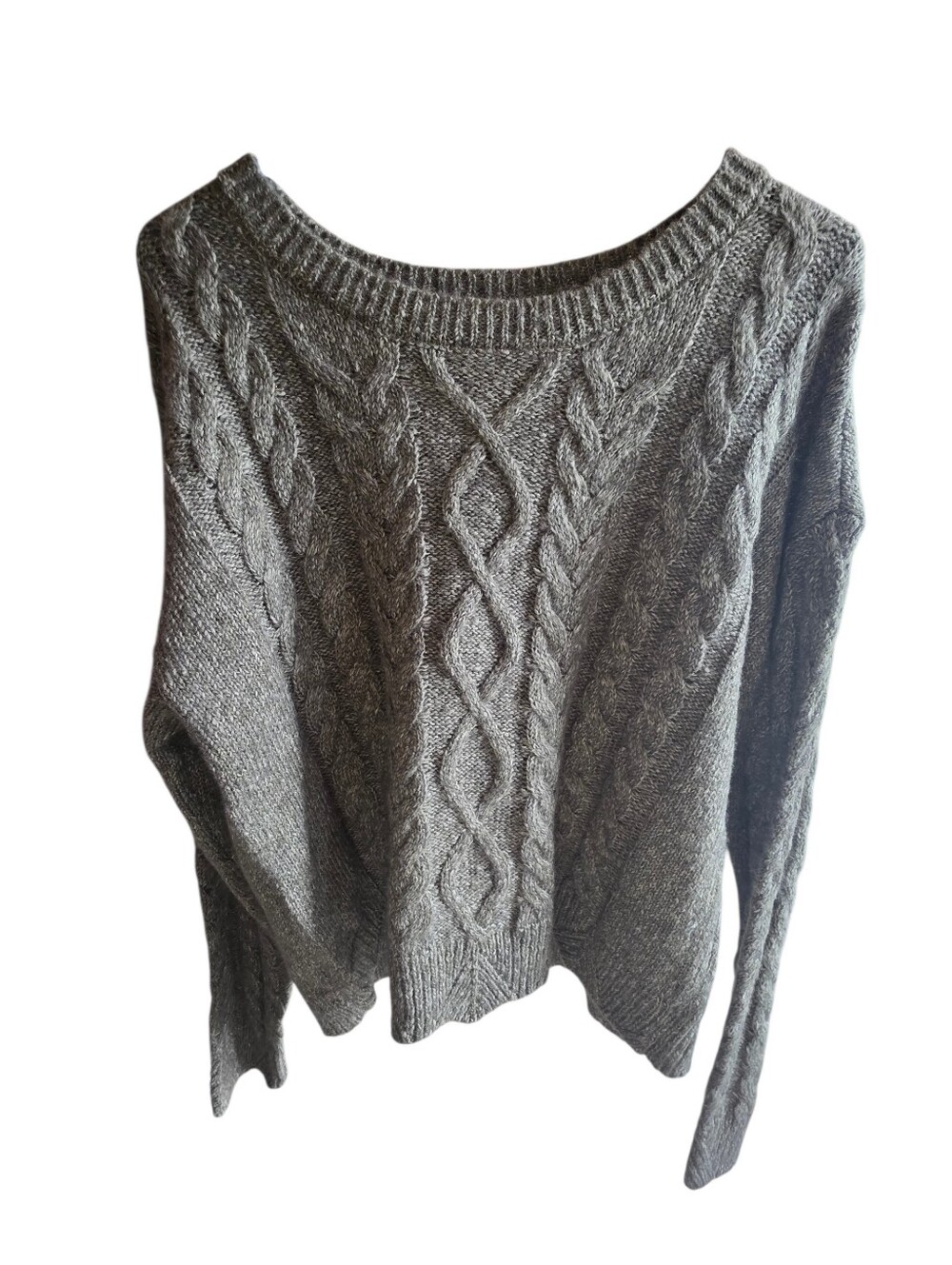 Lucky Brand Cable Knit Sweater - Gray